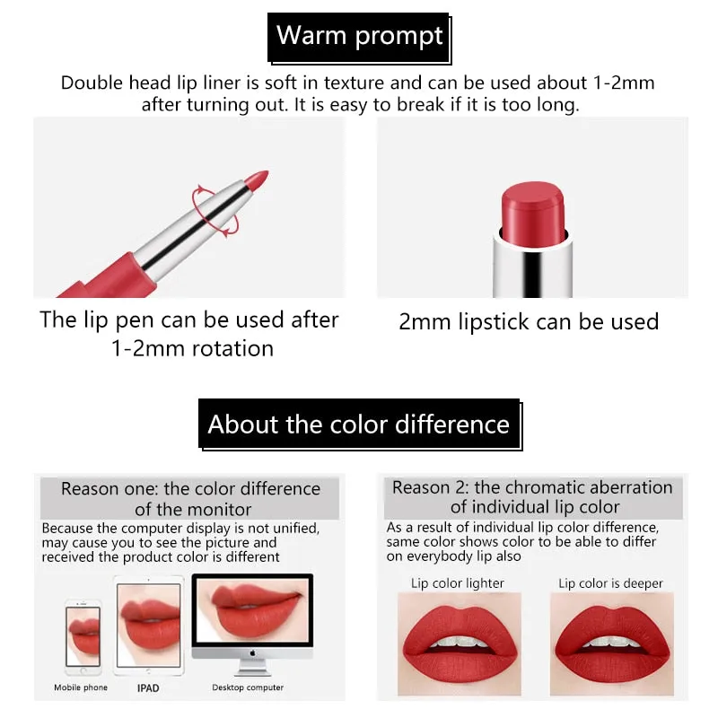 20 color lip makeup  liner waterproof long-lasting