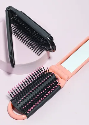 AOA Foldable Travel Hairbrush   Mirror