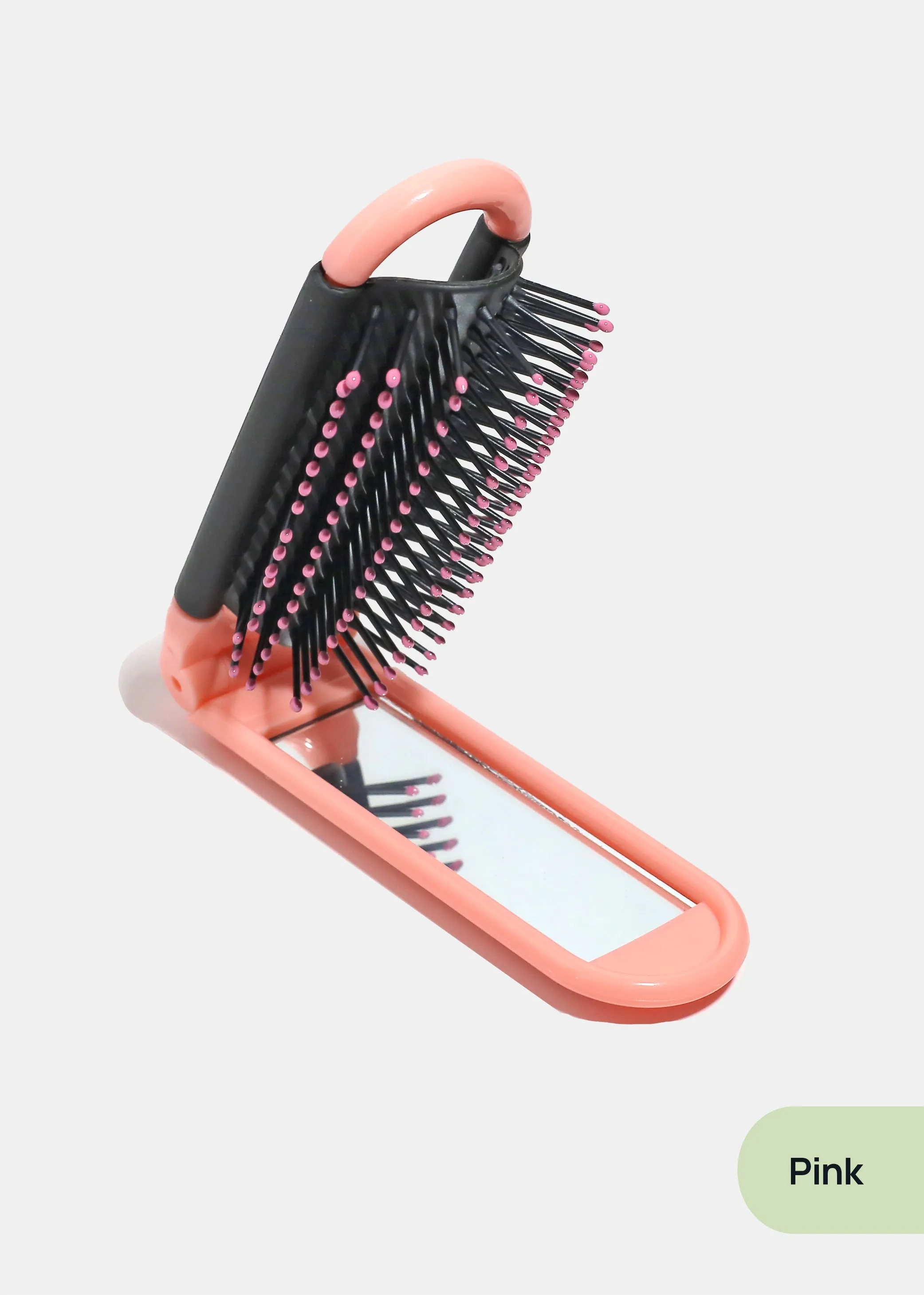 AOA Foldable Travel Hairbrush   Mirror