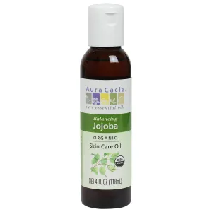 AURA CACIA - Balancing Jojoba Organic Skin Care Oil - 4 fl. oz. (118 ml)