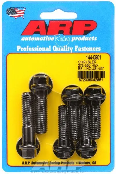 Bellhousing Bolt Kit, Hex Nut Black Oxide AR144-0901