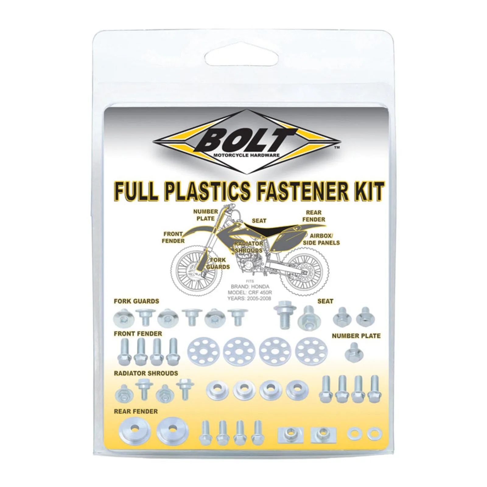 BOLT PLASTICS FASTENER KIT SUZ RM125/250 04-06 SUZ0108120