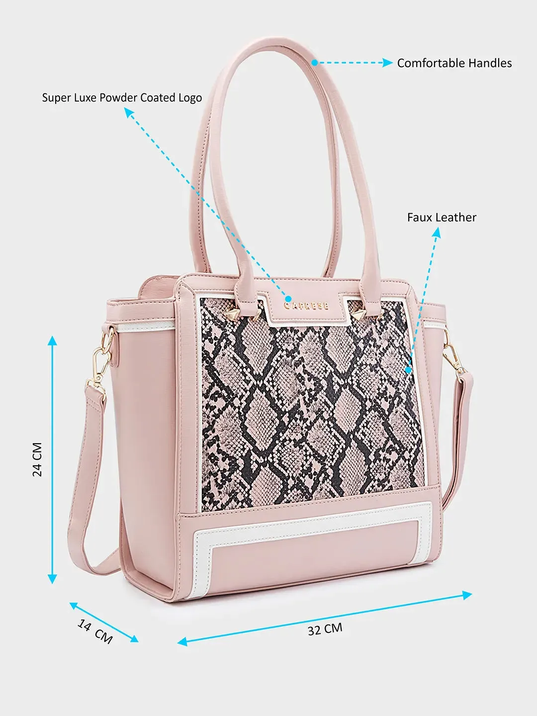 Caprese Ellis Tote Large Pink