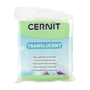 Cernit Translucent Polymer Clay - Lime Green 2oz (56g) block