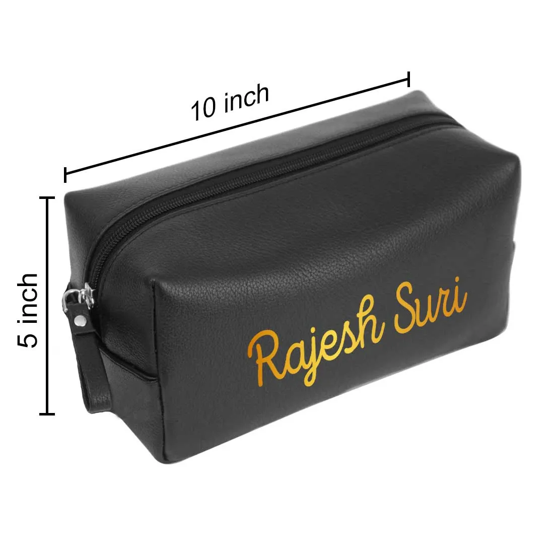 Customized Pouch Bag Travel for Men - Faux Leather Toiletries Bag