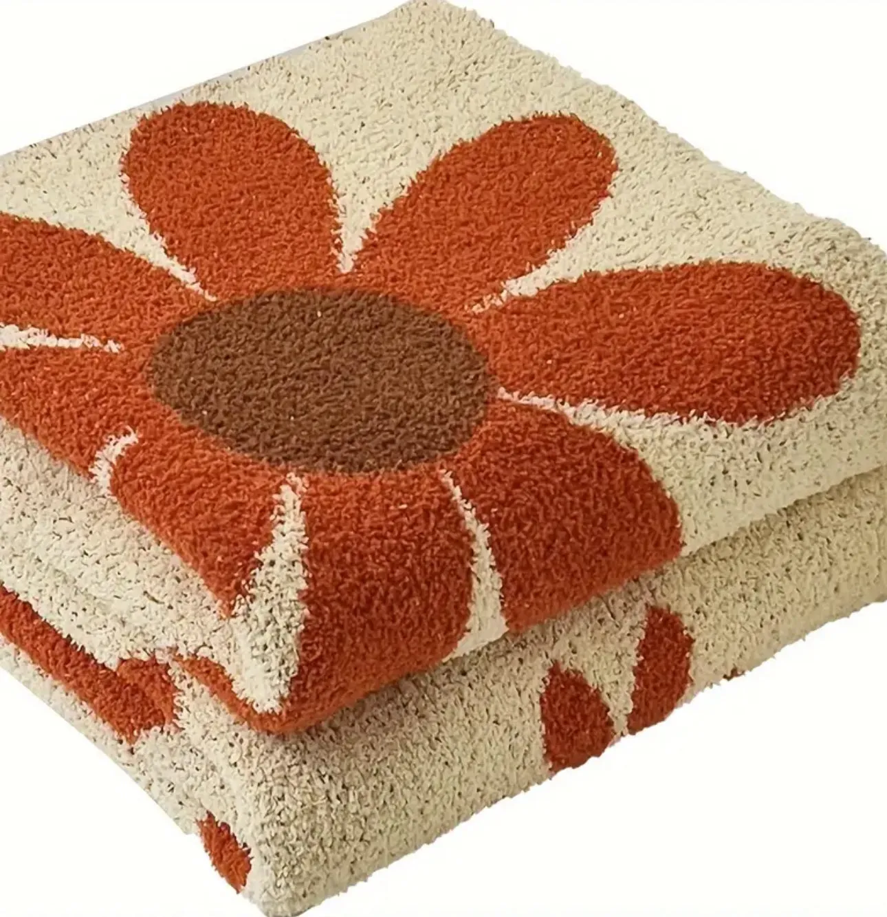 Daisy Knitted Throw Blanket Fluffy Microfiber Bed Blanket Lightweight 2 sided Blanket For Couch Sofa Bed or even Travel