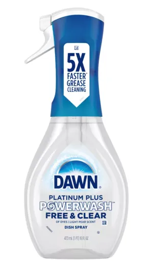 Dawn Free & Clear Platinum Powerwash Dish Spray 16oz