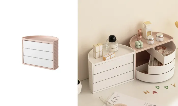 Desktop Rotating Multi-Layer Cosmetic Storage Box