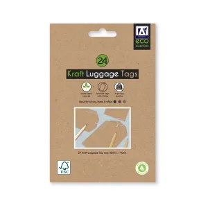 Eco Essentials Kraft Luggage Tags 24 Pack