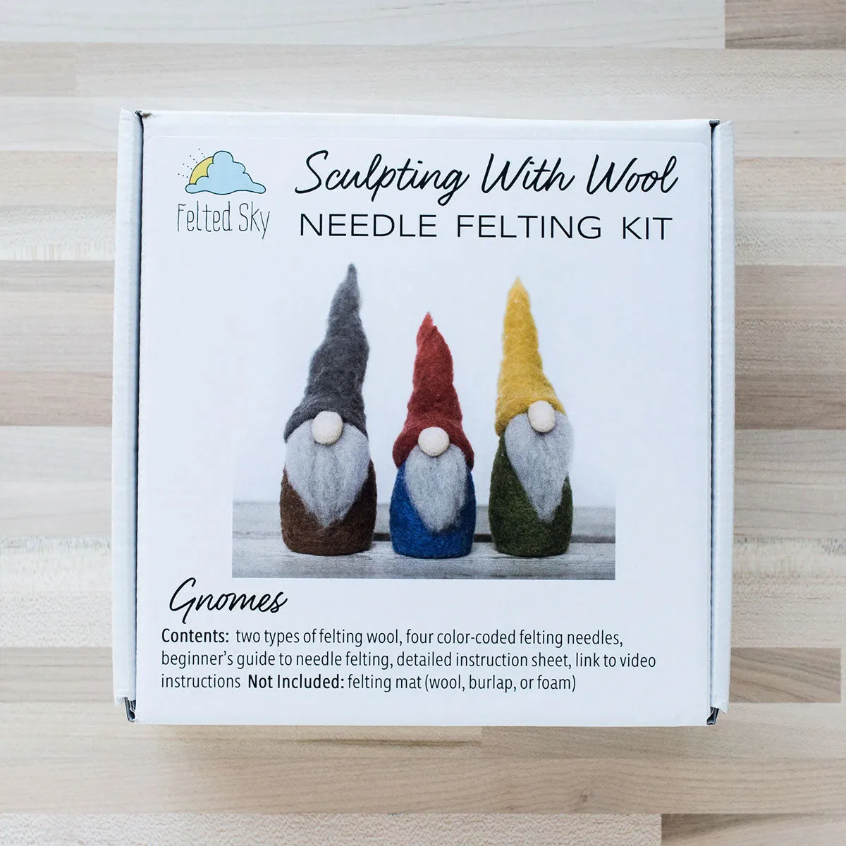 Felted Sky Sculpting With Wool Needle Felting Kits - Gnomes