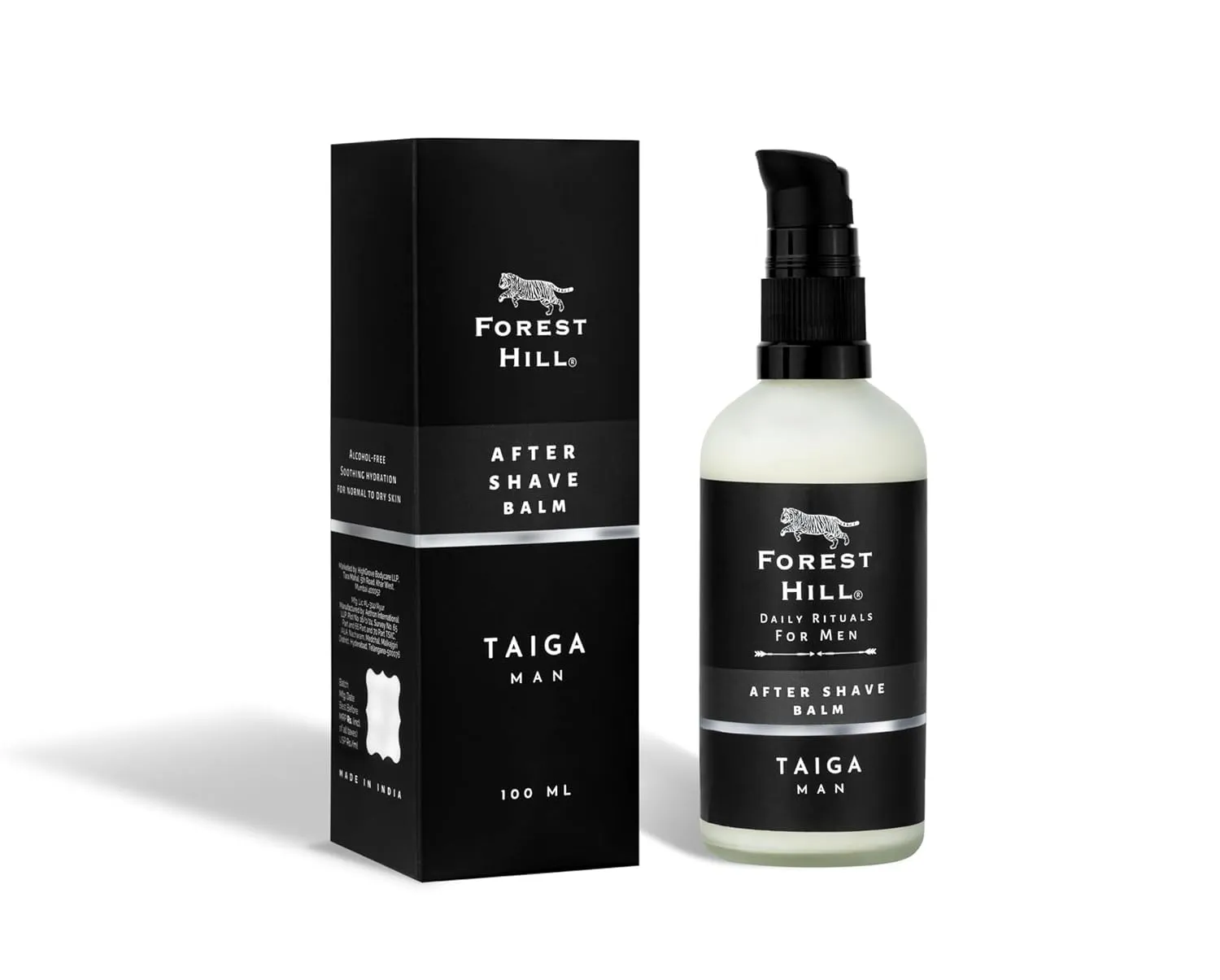 Forest Hill Pre & Post Shave Combo Set For Men, Pre Shave Oil 50ml, Taiga Alcohol Free After Shave Balm 100ml