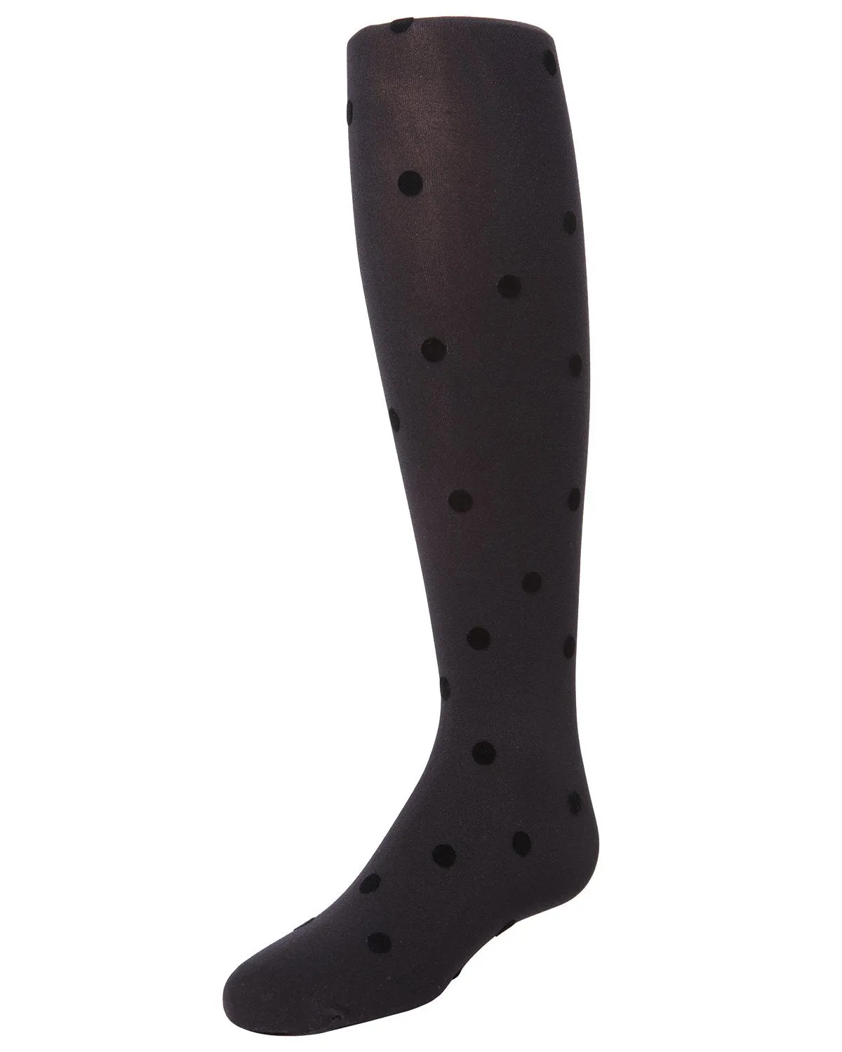 Girls' Flocked Dots Nylon Tights