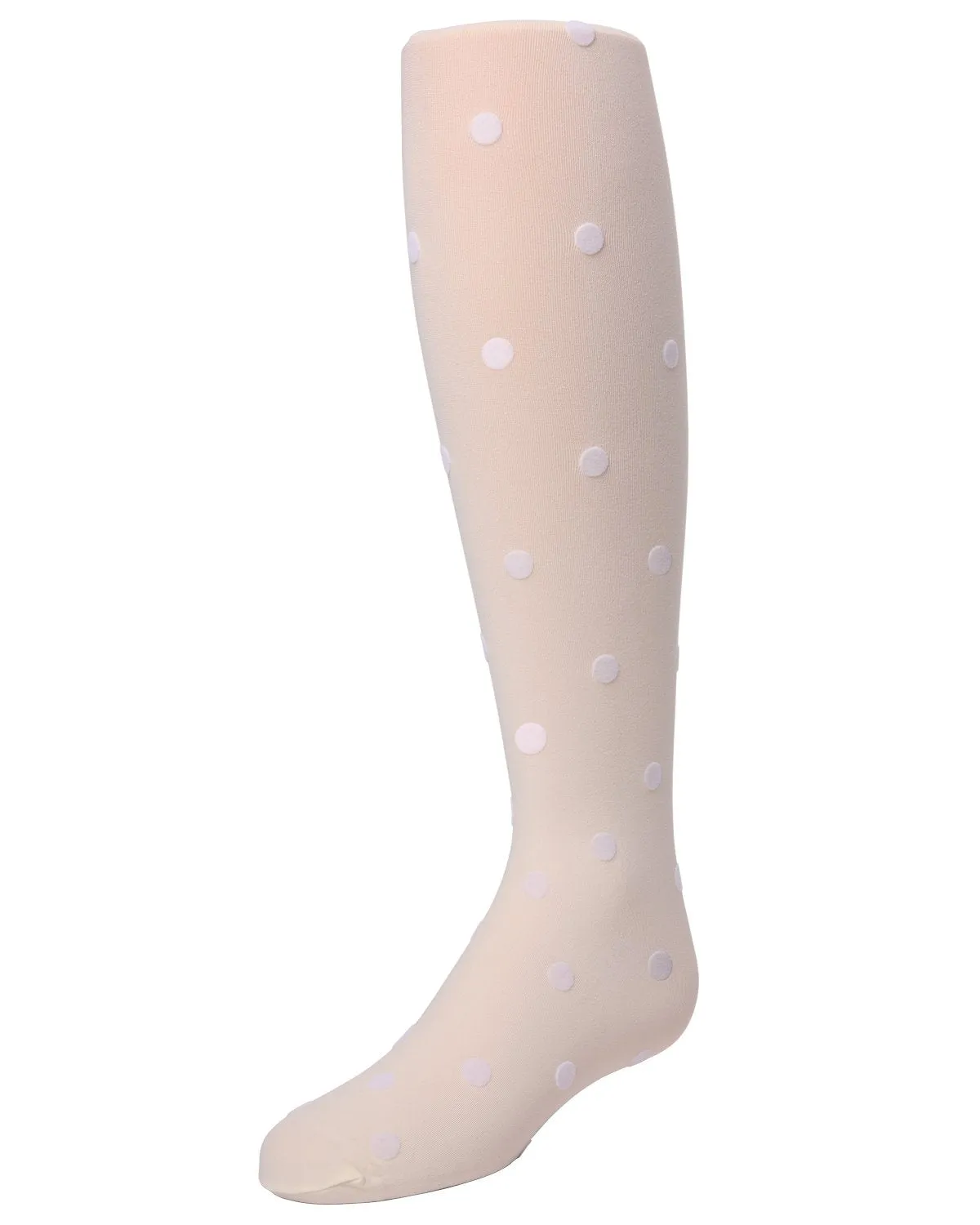 Girls' Flocked Dots Nylon Tights