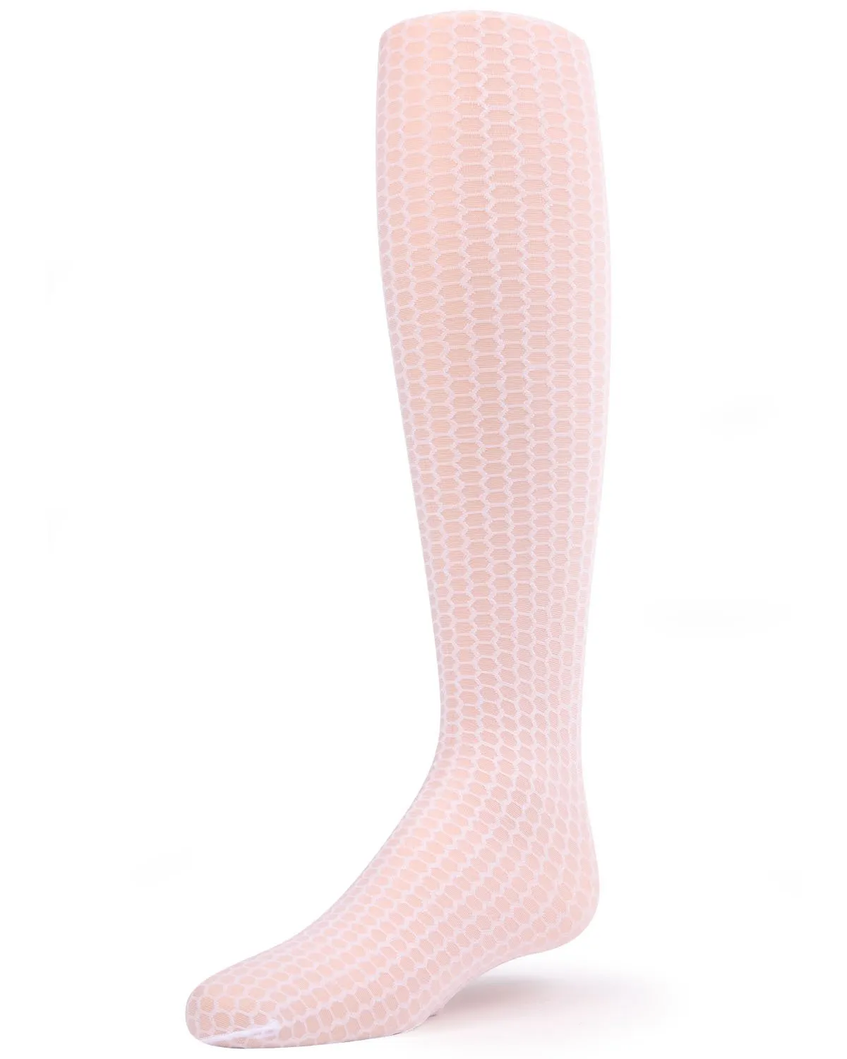 Girls' Honeycomb Knit Sheer Nylon Tights