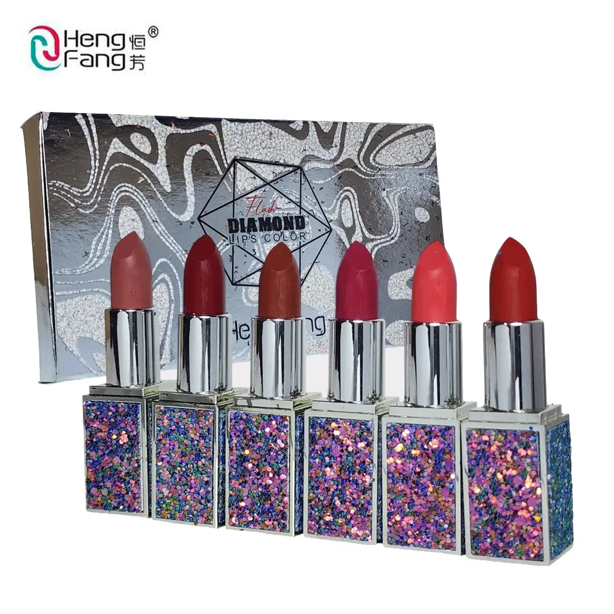 Heng Fang Diamond 6 Pc Long Lasting Matte Lipsticks Set