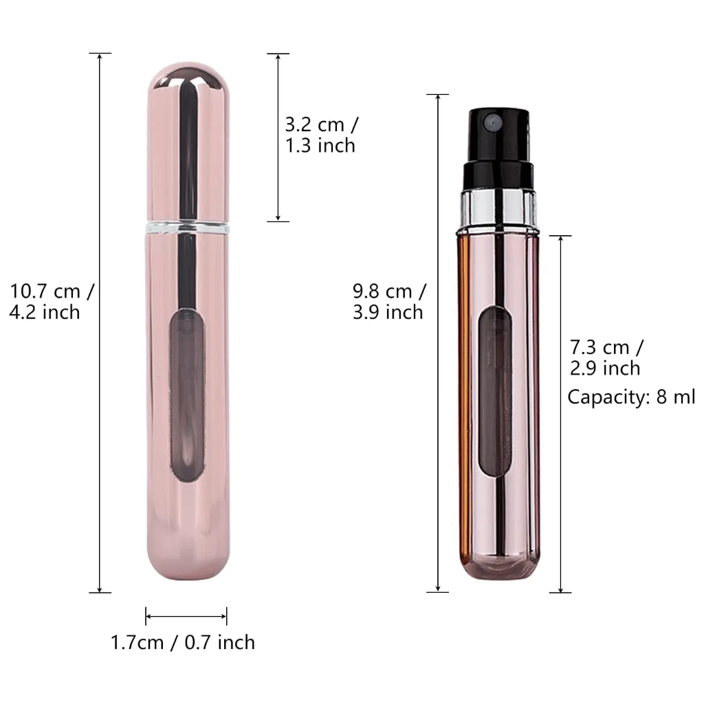 Iced Pink 8ml Mini Refillable Perfume Spray Bottle