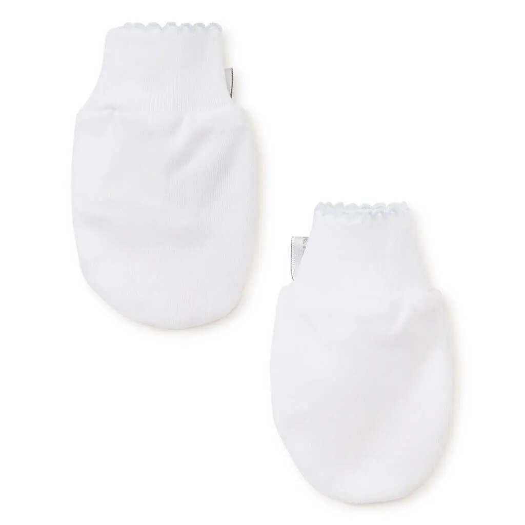 Kissy Kissy Basic Mittens White Blue