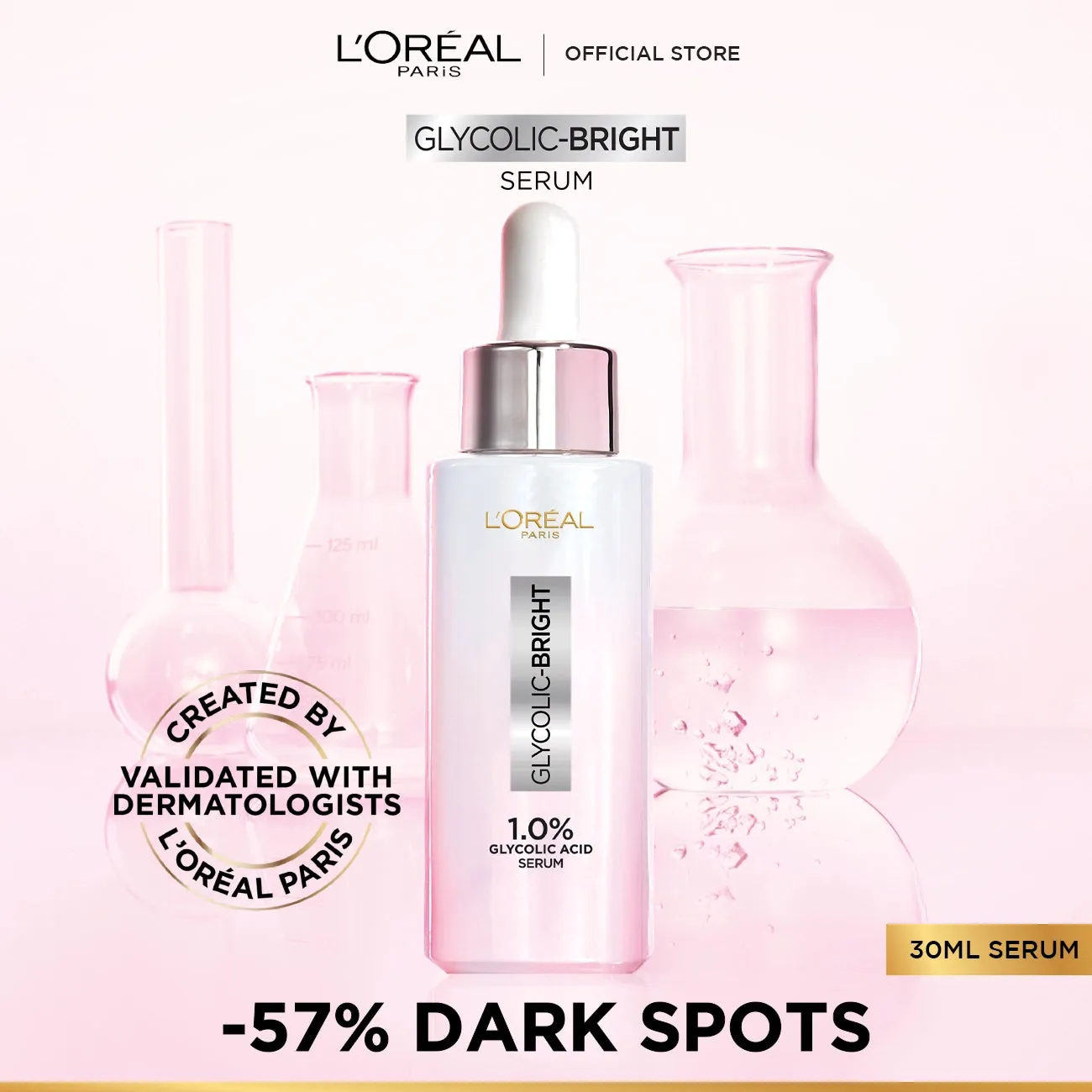 Loreal Paris Glycolic Bright Instant Glowing Face Serum – 30ml