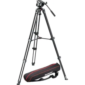 Manfrotto MVK500AM Fluid Drag Video Head with MVT502AM Tripod and Carry Bag