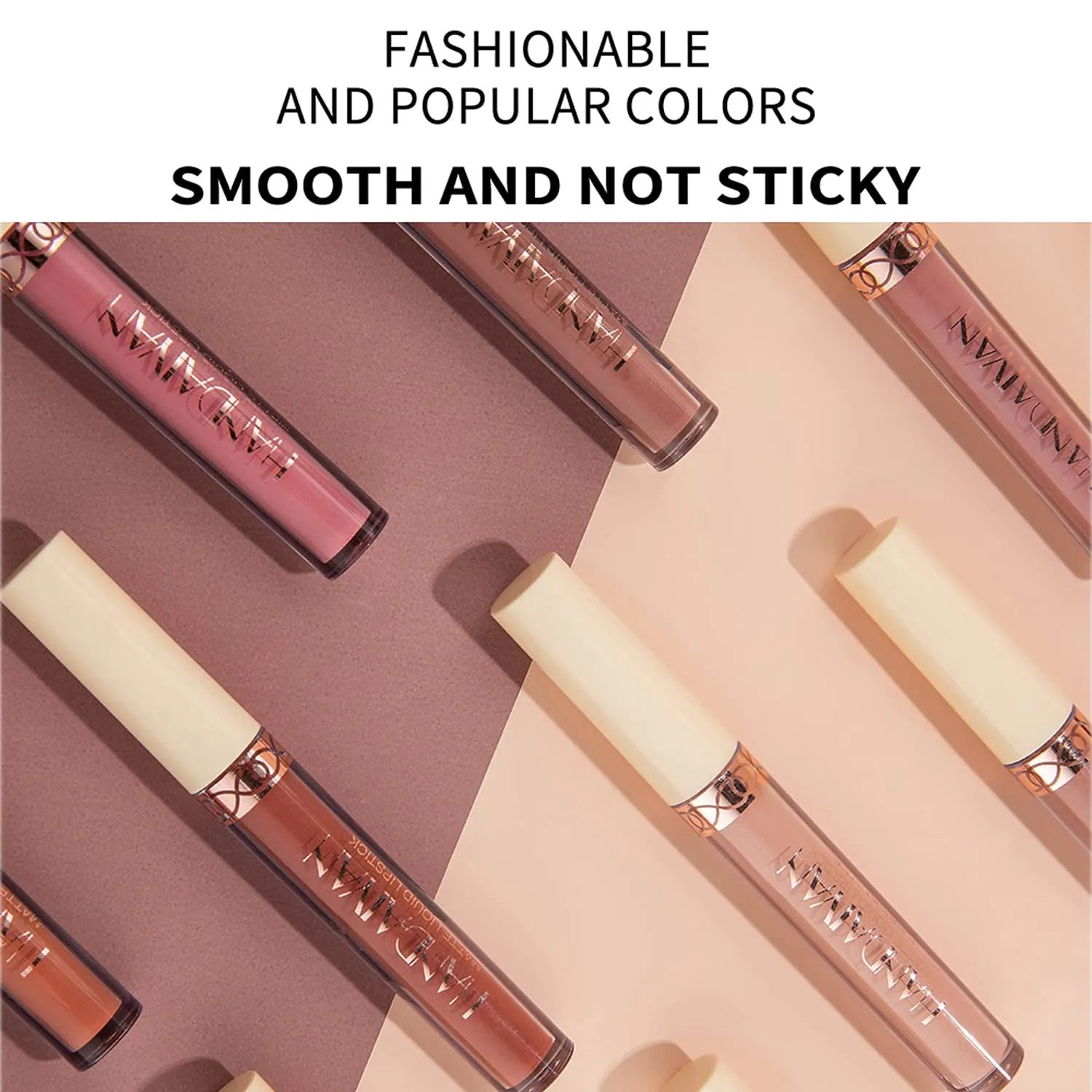 Nude Matte Liquid Lipstick Set - 6 Waterproof, Long-Lasting Shades for Effortless Glamour