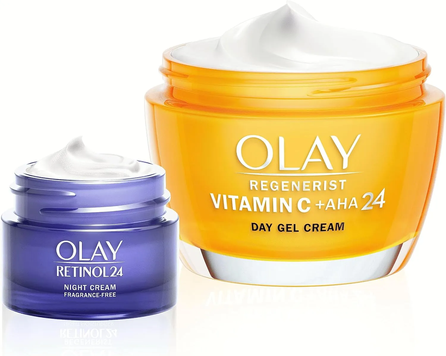 Olay Vitamin C & AHA24 Moisturiser Face Cream with Retinol Travel Size Night Cream Skin Care Set