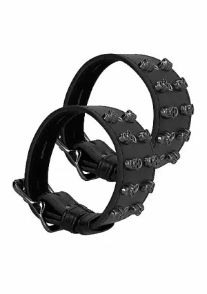 Ouch! Skulls & Bones Handcuffs With Skulls Black