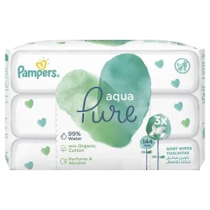 Pampers Baby Wipes Pure Aqua (3x48's)