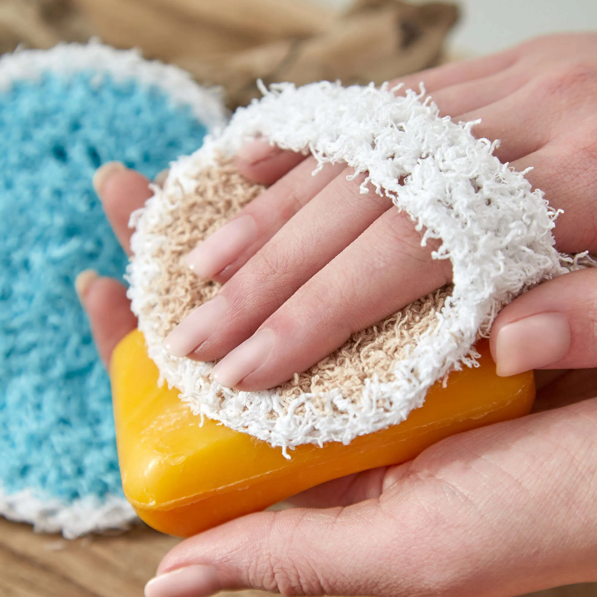 Red Heart Crochet Handy Palm Scrubby