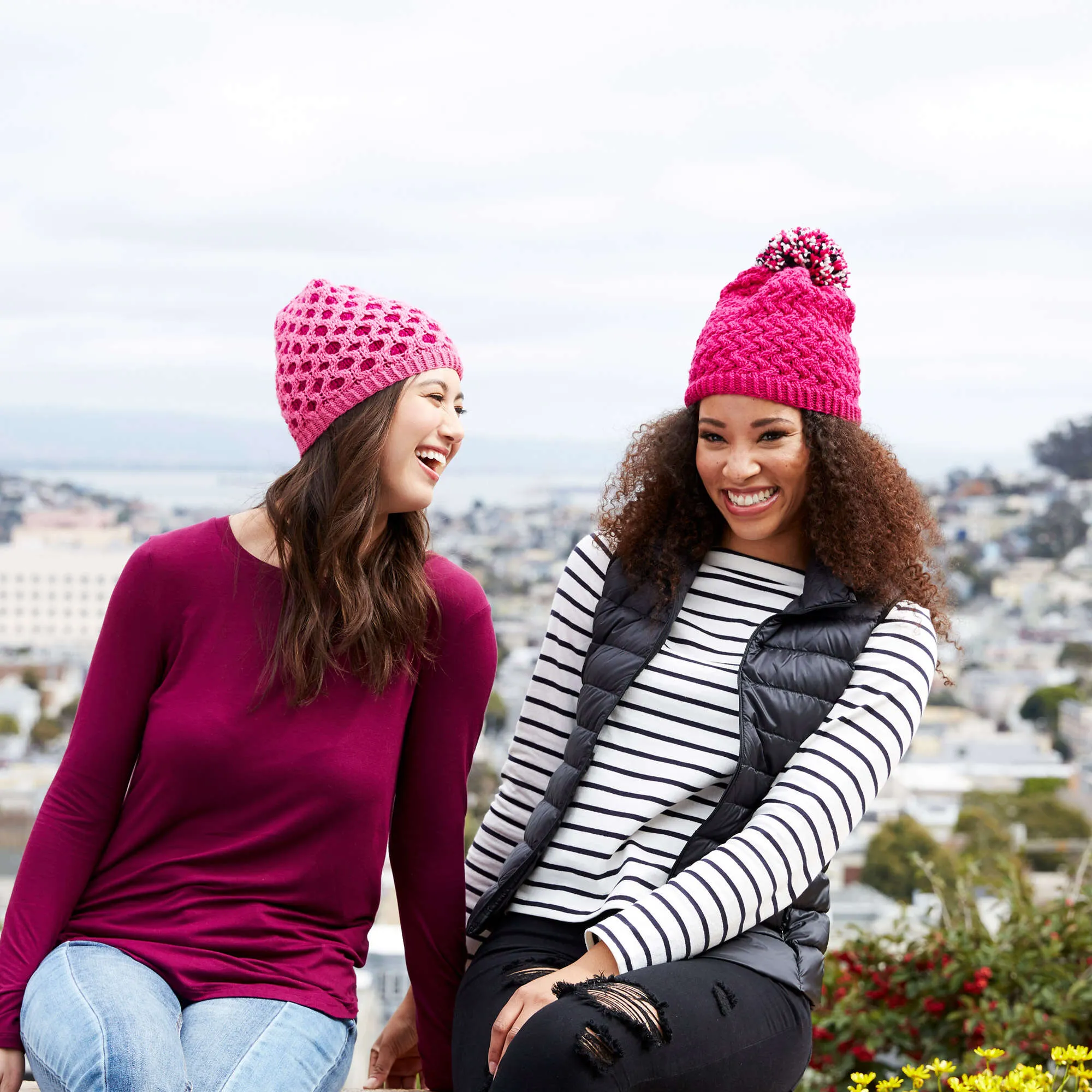 Red Heart Knit Capriciously Chic Hat