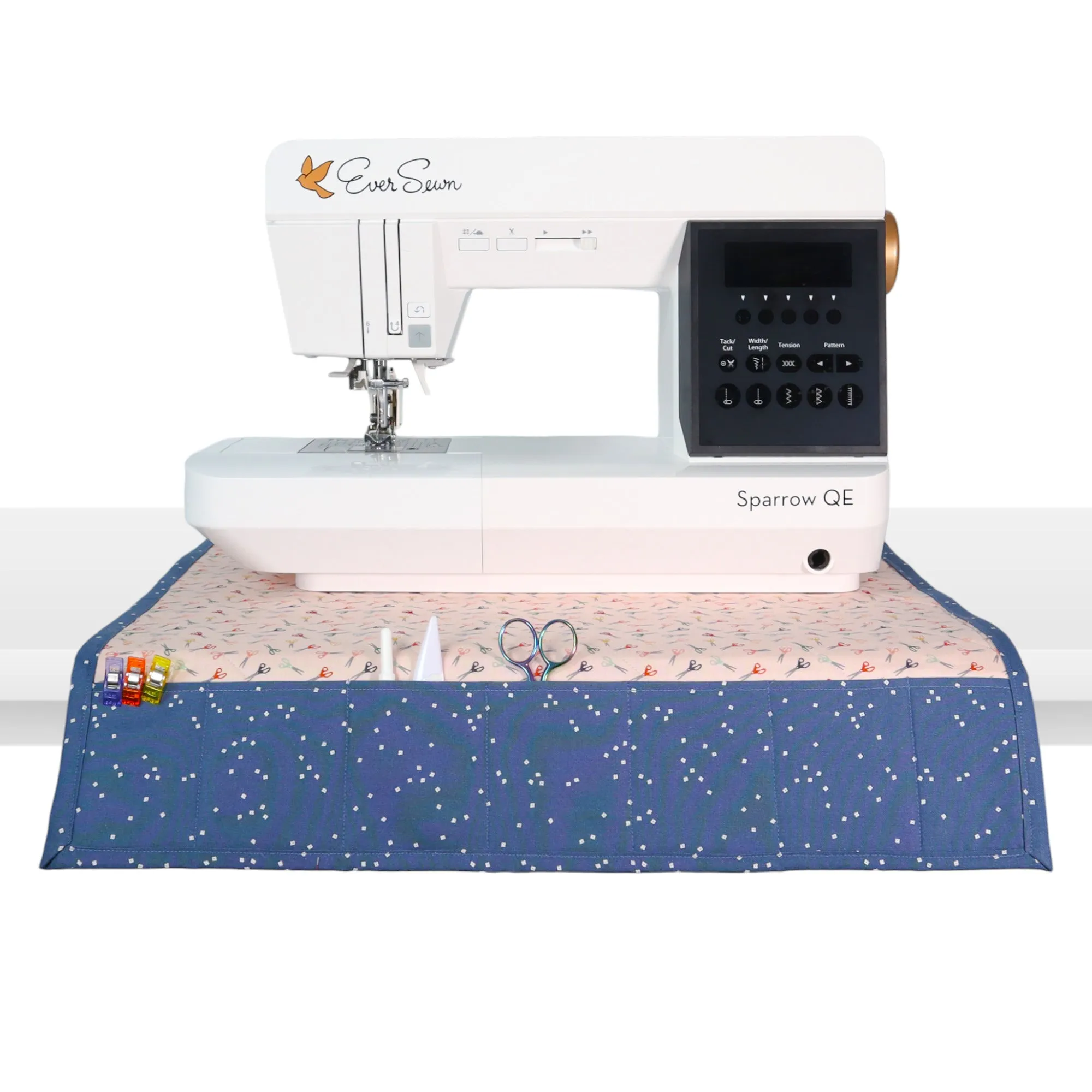 Sewing Machine Mat, Pin Cushion and Thread Catcher Sewing Kit - Scissors