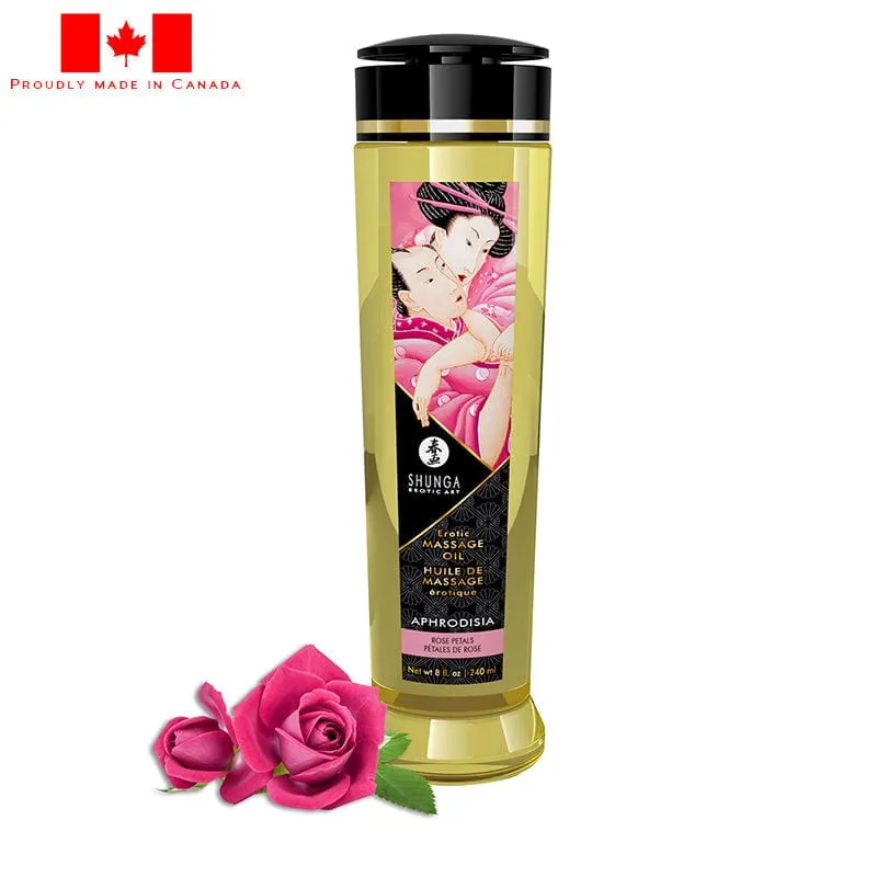 Shunga Erotic Massage Oil Aphrodisia Rose 8oz