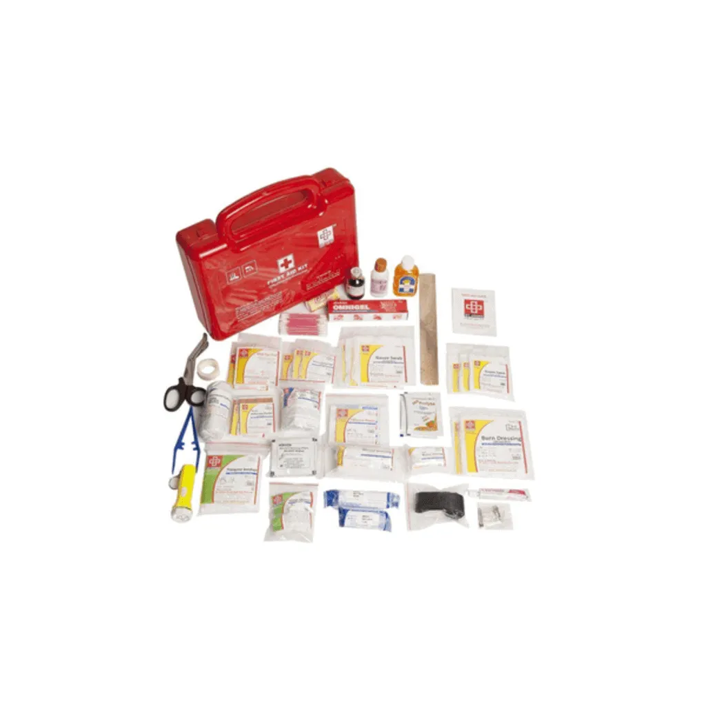 St.John's Workplace First Aid Kit Medium - Plastic Box Handy - Red - 110 Components SJF P3