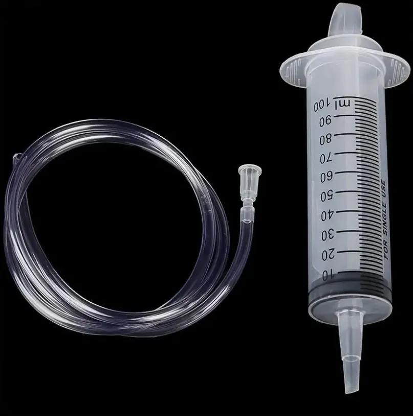 Transparent Syringe, 100ml (With 1M Feeding Tube)