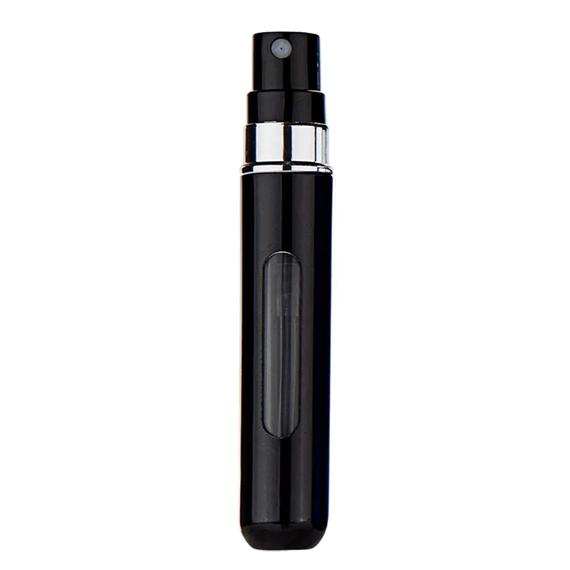 Ultra Black 8ml Mini Refillable Perfume Spray Bottle