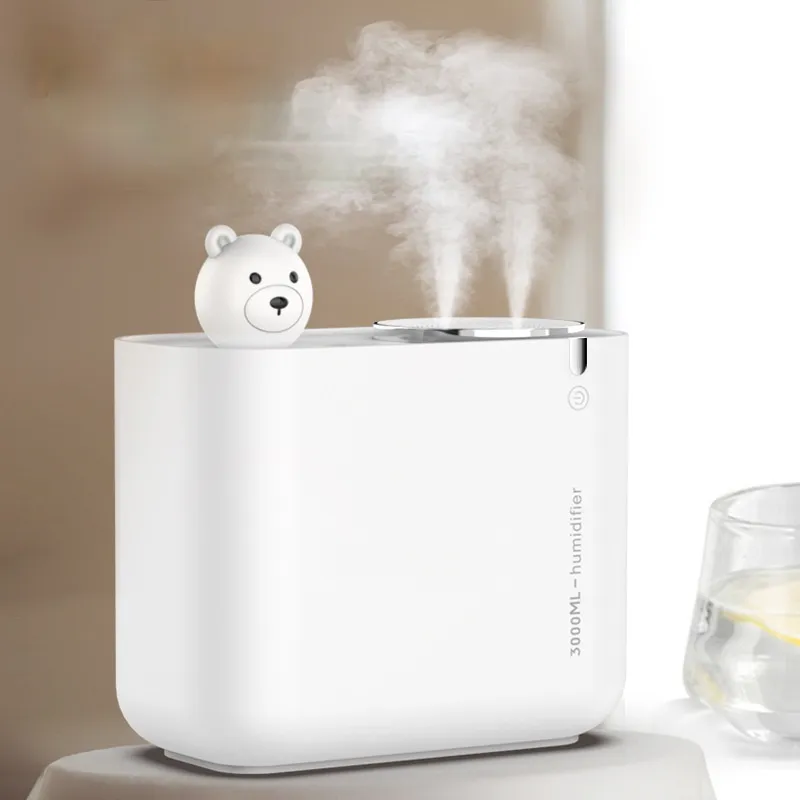 USB Mini Humidifier 3L Dual Nozzle Aroma Diffuser